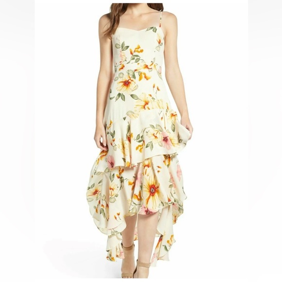 Leith Floral High Low Maxi dress size XL - Picture 1 of 9